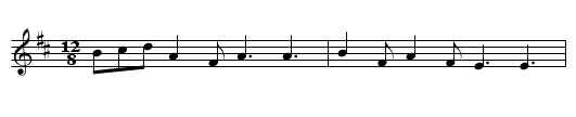 Denis Enright's - staff notation