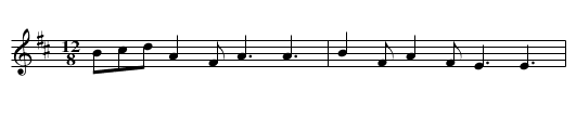 Denis Enright's - staff notation
