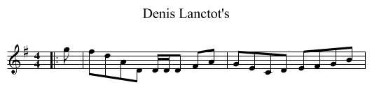 Denis Lanctot's - staff notation