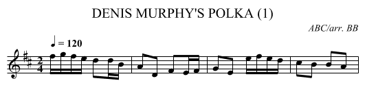 DENIS MURPHY'S POLKA (1) - staff notation