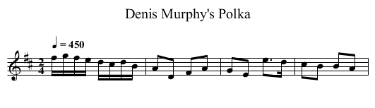 Denis Murphy's Polka - staff notation