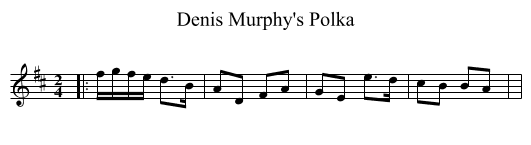 Denis Murphy's Polka - staff notation