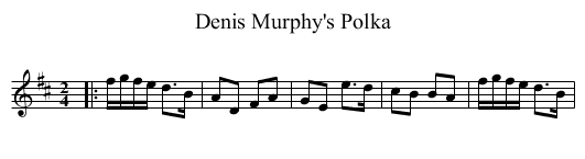 Denis Murphy's Polka - staff notation