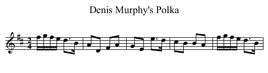 Denis Murphy's Polka - staff notation