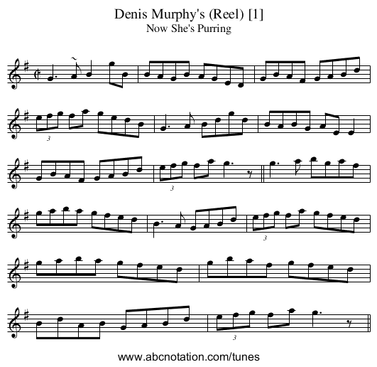 Denis Murphy's (Reel) [1] - staff notation