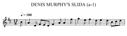 DENIS MURPHY'S SLIDA (a-1) - staff notation