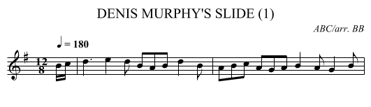 DENIS MURPHY'S SLIDE (1) - staff notation