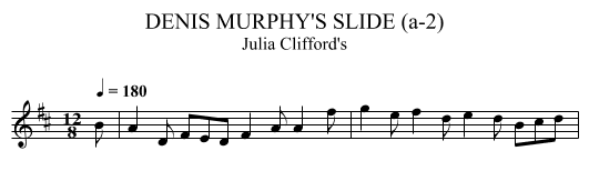 DENIS MURPHY'S SLIDE (a-2) - staff notation