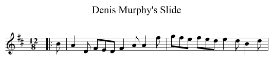 Denis Murphy's Slide - staff notation