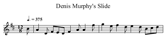 Denis Murphy's Slide - staff notation