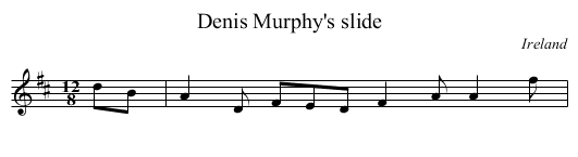 Denis Murphy's slide - staff notation