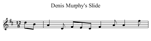 Denis Murphy's Slide - staff notation