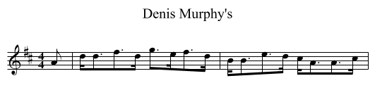 Denis Murphy's - staff notation