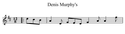 Denis Murphy's - staff notation