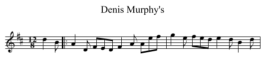 Denis Murphy's - staff notation