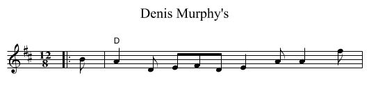 Denis Murphy's - staff notation