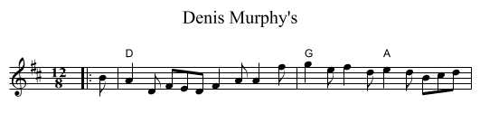 Denis Murphy's - staff notation