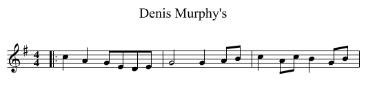 Denis Murphy's - staff notation