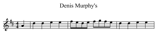 Denis Murphy's - staff notation