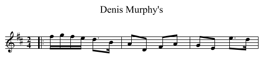 Denis Murphy's - staff notation