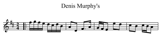 Denis Murphy's - staff notation