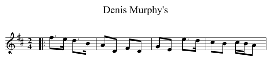 Denis Murphy's - staff notation