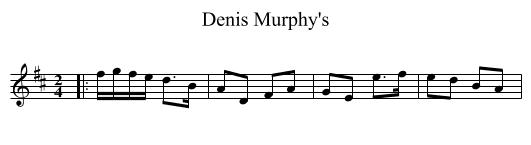 Denis Murphy's - staff notation