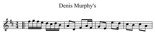 Denis Murphy's - staff notation
