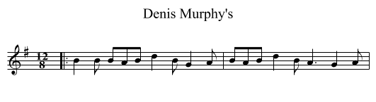 Denis Murphy's - staff notation