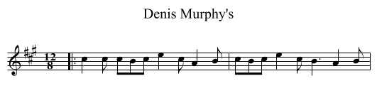 Denis Murphy's - staff notation