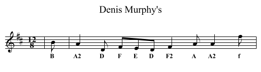 Denis Murphy's - staff notation