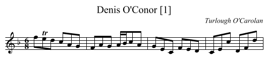 Denis O'Conor [1] - staff notation