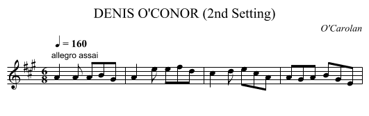 DENIS O'CONOR (2nd Setting) - staff notation