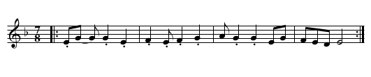 Denjovo Horo - staff notation