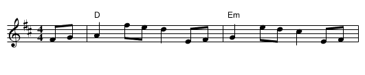 Dennington Bell - staff notation