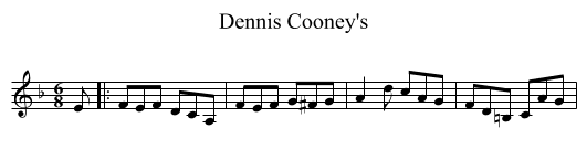 Dennis Cooney's - staff notation
