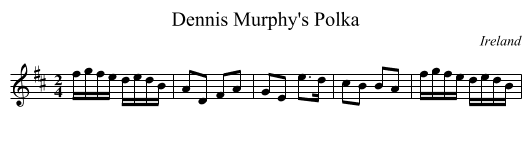 Dennis Murphy's Polka - staff notation