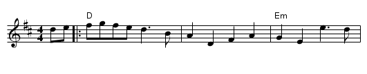 Dennis Murphy's - staff notation