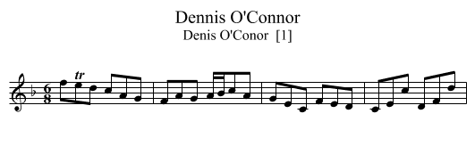 Dennis O'Connor - staff notation