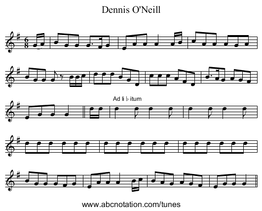 Dennis O'Neill - staff notation