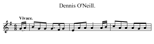 Dennis O'Neill. - staff notation