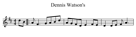 Dennis Watson's - staff notation