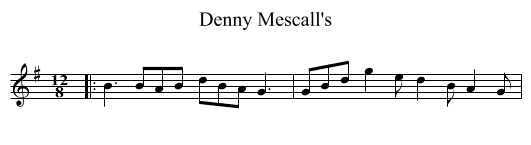 Denny Mescall's - staff notation