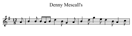 Denny Mescall's - staff notation