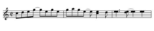 Denver Belle - staff notation