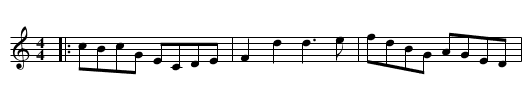 Denver Schottische - staff notation