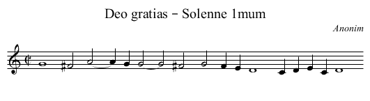 Deo gratias – Solenne 1mum - staff notation