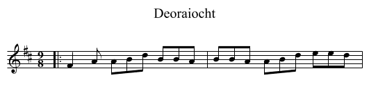 Deoraiocht - staff notation