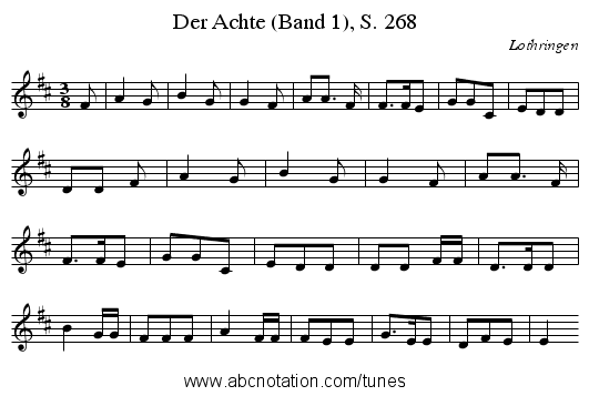 Der Achte (Band 1), S. 268 - staff notation
