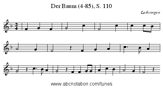 Der Baum (4-85), S. 110 - staff notation